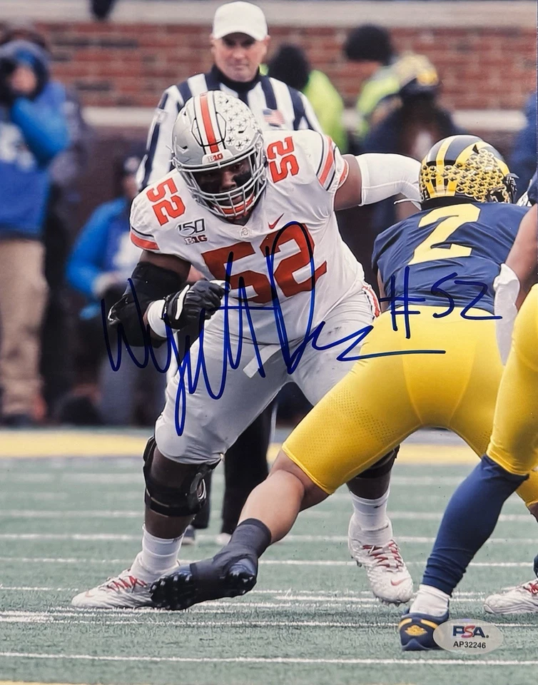 Wyatt Davis Signed Autographed Ohio State Buckeyes 8x10 Photo PSA/DNA COA  - Image 1 of 1