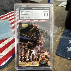 1992-93 Stadium Club Members Only #201 Shaquille O'Neal RC ROOKIE Magic CGC 10 - Picture 1 of 2