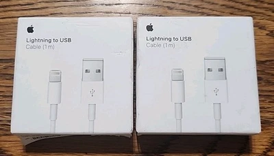 2x Original Apple MUQW3AM/A 1M 3Ft White Lightning to USB Cable - 195949087677 - Image 1 of 4