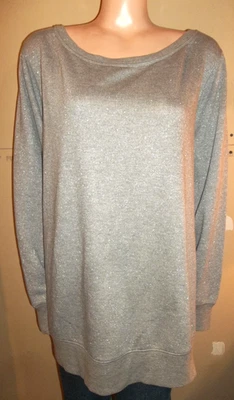 SUDADERA XERSION TALLA GRANDE GRIS PLATA METALIZADA NUEVA 3X BRILLANTE Foto 1 de 2