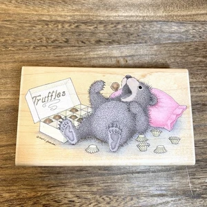 Stampabilities Gruffies Beary Full Of Truffles VR1004 New Unused Wooden Stamp - Picture 1 of 4