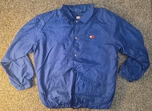 Vintage Tommy Hilfiger Tommy Jeans Jacket Windbreaker Rare Button Down Men’s XL - Picture 1 of 13