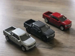 Matchbox Lot of (3) 2022 Ford F-150 Lightning, Cranberry Red, Black, Silver 🔥 - Picture 1 of 21