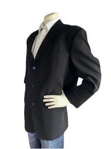 Hugo Boss Einstein Blazer Men's Size 48R Black Textured 100% Virgin Wool Jacket - Picture 1 of 13