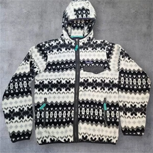 Patagonia Synchilla Fleece Hooded Jacket Womens Small Fair Isle Full Zip D66 - Picture 1 of 11