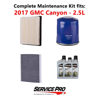 2017 GMC Canyon 2.5L Complete Air, Oil & Cabin Filter Kit (5W-20) - Изображение 1 из 4