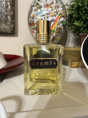 Garrafa de vidro pós-barba vintage Aramis masculina 4,1 oz respingo - Imagem 1 de 2