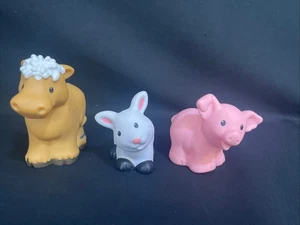Fisher Price Little People animales de granja vaca cerdo conejo - Imagen 1 de 4