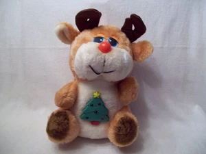 Vintage Musikalisches Weihnachts Stofftier Rentier - Bild 1 von 5
