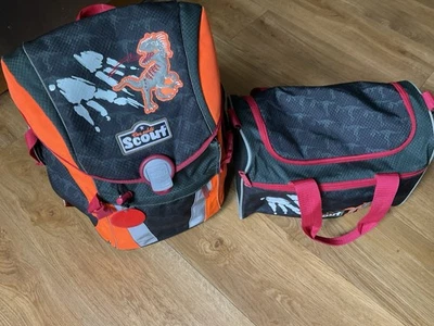 Scout ALPHA Dino Schulranzen Set 3-Teile- guter Zustand - Bild 1 von 4