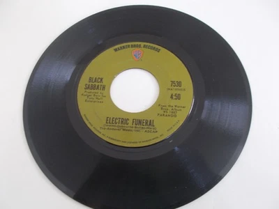 BLACK SABBATH ELECTRIC FUNERAL ORG PSYCH ROCK 45 ON WANRER BROS - Image 1 of 2
