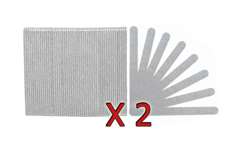 Premium Zebra 240/240 Grit (White Center) Washable Beauty Salon Nail Files - Image 1 of 1