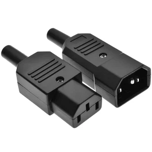 Kaltgeräte 250 V - 10 A / C14 Stecker C13 Kupplung Buchse Netzstecker IEC-320 - Bild 1 von 17