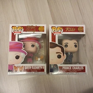 Funko Pop! Paquete de la realeza - Figura de vinilo de la reina Isabel II y el príncipe Carlos nueva en caja - Imagen 1 de 15