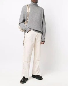 SUÉTER JUMPER HOMBRE JERSEY DE CUELLO DE TORTUGA BÁSICO BLANCO BLANQUECINO OMHF027F21KNI0010606 - Imagen 1 de 5