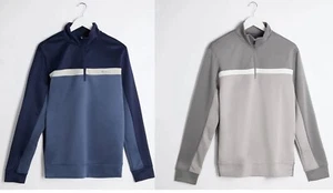 Ben Sherman Hombres Chándal Rayas Top 1/4 Cremallera Chaqueta Pullover Jersey S M L XL 2XL - Imagen 1 de 5