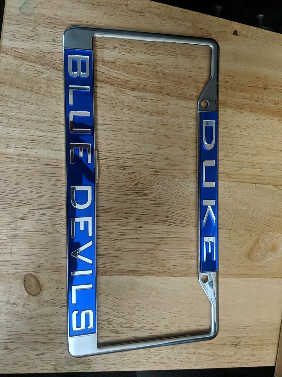 Reflective Car Plate Duke Blue Devils Reflective Silver Car Tag - Team ...