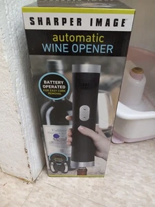 Black & Aluminum Sharper Image Electric Wine Bottle Opener-Rechargeable - Picture 1 of 3
