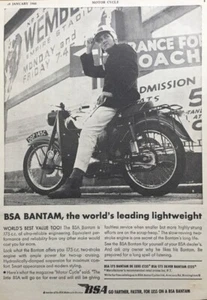 BSA BANTAM 175cc 1966 ORIGINAL B/W WERBUNG 27cm x 18cm - Bild 1 von 4