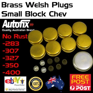 New SB Chev 283 307 327 350 Brass Welch Welsh Freeze Core Plug Set Gallery Kit - Picture 1 of 1