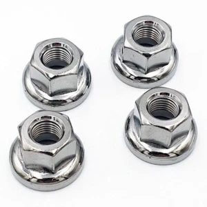 Axle NUT SET - Chrome swivel nuts in 3/8" x 26T (set of 4) - old school bmx - Picture 1 of 1