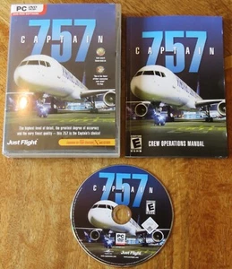757 CAPTAIN PC DVD-ROM Complemento Microsoft Flight Simulator Sim FSX 2004 FS2004 EN MUY BUENA CONDICIÓN - Imagen 1 de 3
