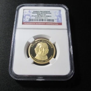2007 S $1 Thomas Jefferson Dollar NGC PF69 Ultra Cameo Verified NGC #3085037-021 - Picture 1 of 4