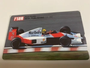 Ayrton Senna Japanese Telephone Card AS-J-205 McLaren Honda MP4/5 B MINT RARE - Picture 1 of 1