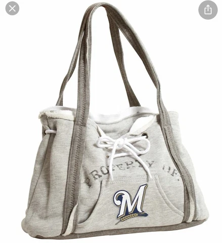 Ladies Embroidered Hoodie Purse Handbag - New Milwaukee Brewers - MLB Cover