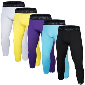 Herren Kompressionshose Basisschicht Sport Training Laufen Tight Gym Leggings - Bild 1 von 21