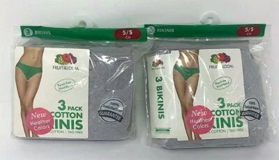 Fruit of the Loom Cotton Bikini Panties Slightly Imperfect Size 5 Small 6pk - Image 1 of 2