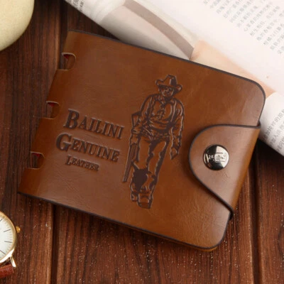 Hot Men's Leather Bifold Wallet ID Credit Card Holder Front Pocket Clutch - Image 1 of 4