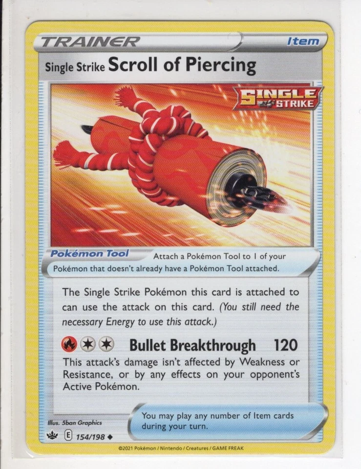 SCROLL OF PIERCING TRAINER CHILLING REIGN SET POKEMON CARD 154/198 NM/M - Image 1 of 1