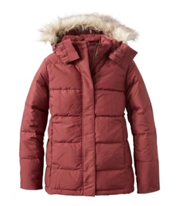 CHAQUETA L BEAN ULTRA CÁLIDA CON CAPUCHA 650 PLUMÓN RELLENO PARKA PUFFER MUJER XS X-PEQUEÑA - Imagen 1 de 2