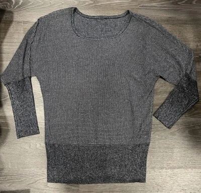 APOSTROPHE WOMAN Black Silver,  Gold Metallics Sweater Holiday Party Size L - Image 1 of 4