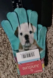 Women's Teen Girls winter gloves Bulldog Puppy Brand New With Tags - Ships Free - Picture 1 of 5
