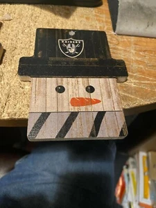 LAS VEGAS RAIDERS----SNOWMAN ORNAMENT - Picture 1 of 1
