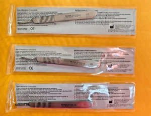 Surgical Scalpel Handle No 3 Dental Veterinary Medical Stainless Steel. 3/pack - Picture 1 of 3