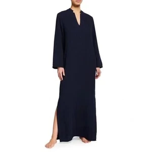 Ocean + Main Gauze Kaftan Maxi Dress Swim Coverup in Navy XL NWT - Picture 1 of 11