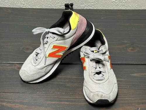 New Balance Scarpe Sneakers Bambina Taglia 6 Grigio Arancione Nero Giallo Bambini Ottime Condizioni