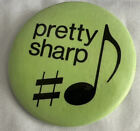 Vintage Pretty Sharp Music note button/pin