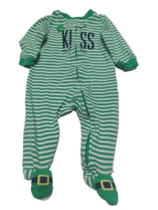 Pijama Carters Día de San Patricio Kiss Me For Luck para dormir talla 6 meses verde - Imagen 1 de 7