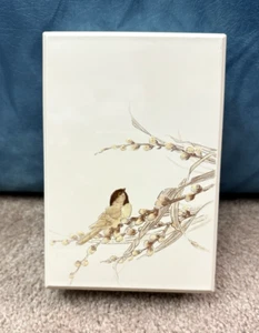 Caja de notas nota vintage Otagiri Japón laca de garbanzos - Imagen 1 de 14