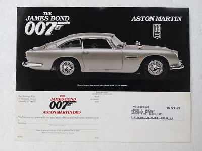Formulario de solicitud de reserva Danbury como nuevo James Bond 007 Aston Martin SIN COCHE Foto 1 de 4