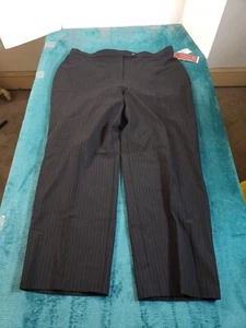 J Collection Sz 18 Short Womens Black Mid Rise Stretch Elastic Waist Striped NWT - Picture 1 of 16