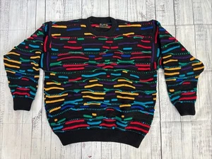 Vtg Authentic Coogi Sweater Mens Large Knit Australia Wool Biggie Cosby 90s 3D - Picture 1 of 8