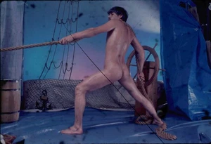 DAVID LOPEZ BY BOB MIZER - AMG STUDIOS- 1980'S- GAY INTEREST-35MM SLIDE- - Picture 1 of 1