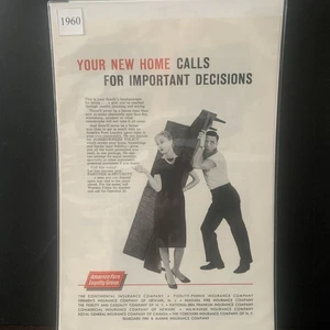 Vintage 1960 American Fore Loyalty Group Important Decisions Ad Advertisement - Picture 1 of 2