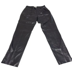 BLK DNM Men's Black Leather Chino Wide Leg Pants Size 46 US 30 - Bild 1 von 9