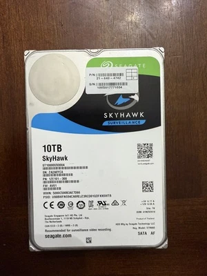 Seagate SkyHawk ST10000VX0004 3.5" 10TB SATA 6Gb/s 7200RPM Hard Drive - Image 1 of 2